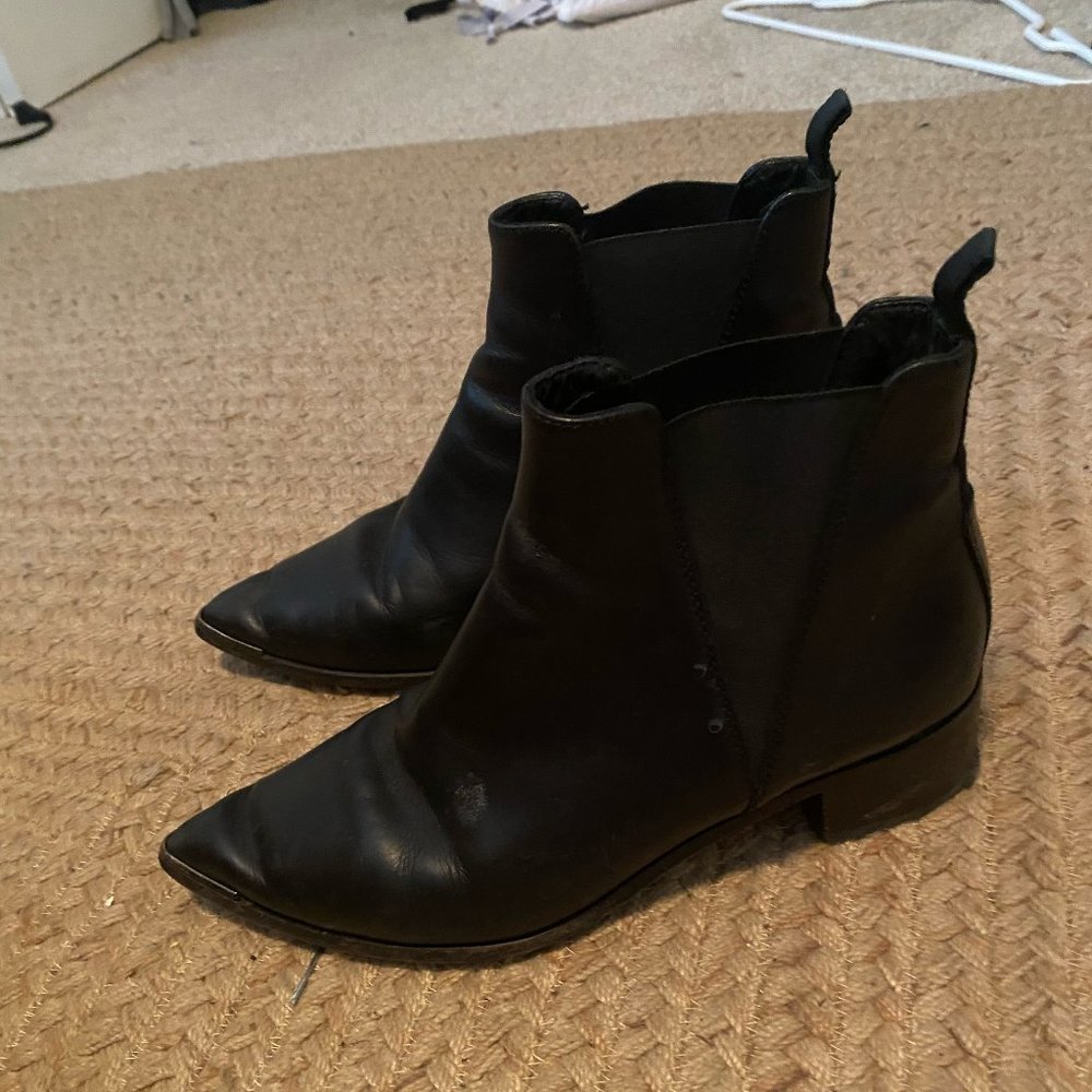 Acne Jensen Boot Black Leather Size 39